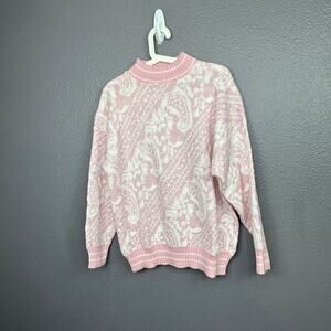 Vintage Dana Ashley Acrylic Pink Womens Sweater Outerwear Pink